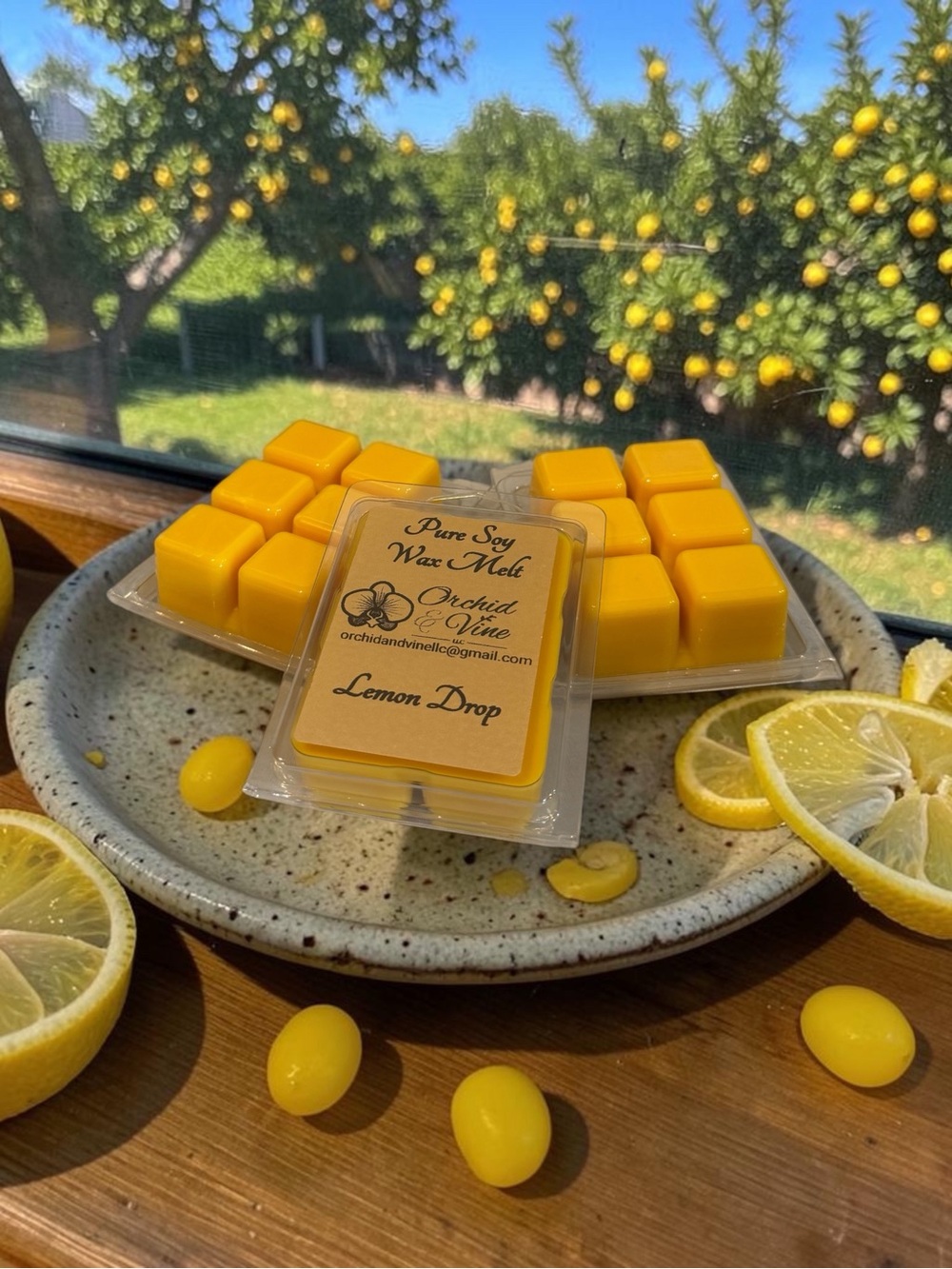 Orchid & Vine Lemon Drop Pure Soy Wax Melts - Bright Yellow